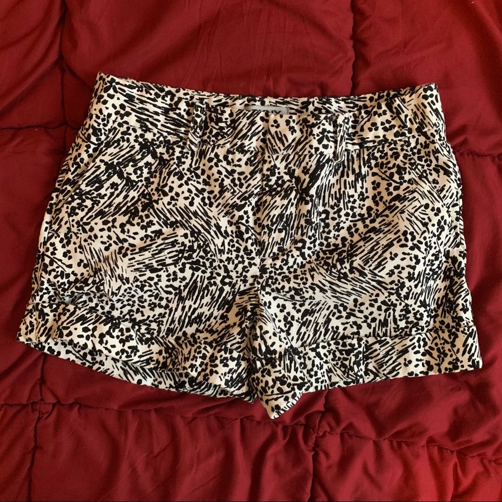 DKNY Black and White Printed Shorts